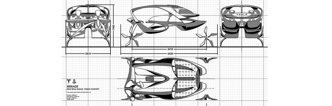 conceptual design，tesla，prospect，Automobile design，Tesla，